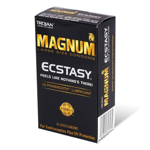 Trojan Magnum Ecstasy 72/55mm 10's Pack Latex Condom-Condom-B.D. Beloved