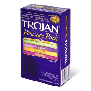 Trojan Pleasure Pack 12's Pack Latex Condom-Condom-B.D. Beloved