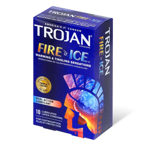 Trojan Fire & Ice Lubricated 10's Pack Latex Condom-Condom-B.D. Beloved