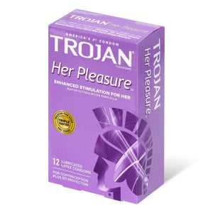 Trojan Her Pleasure 12's Pack Latex Condom-Condom-B.D. Beloved