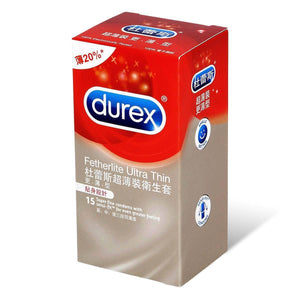 Durex Fetherlite Ultra Thin 15's Pack Latex Condom-Condom-B.D. Beloved