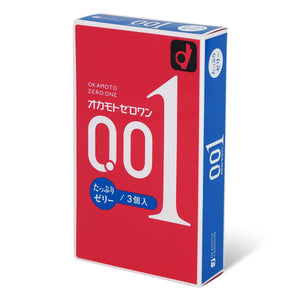 Okamoto 0.01 Plenty of Jelly 3's Pack PU Condom-Condom-B.D. Beloved