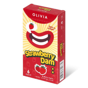 Olivia Strawberry Scent 6's Pack Latex Dental Dam-Condom-B.D. Beloved