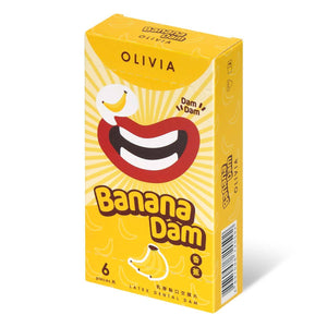 Olivia Banana Scent 6's Pack Latex Dental Dam-Condom-B.D. Beloved
