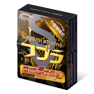 Sagami Xtreme Cobra 3's Pack Latex Condom-Condom-B.D. Beloved